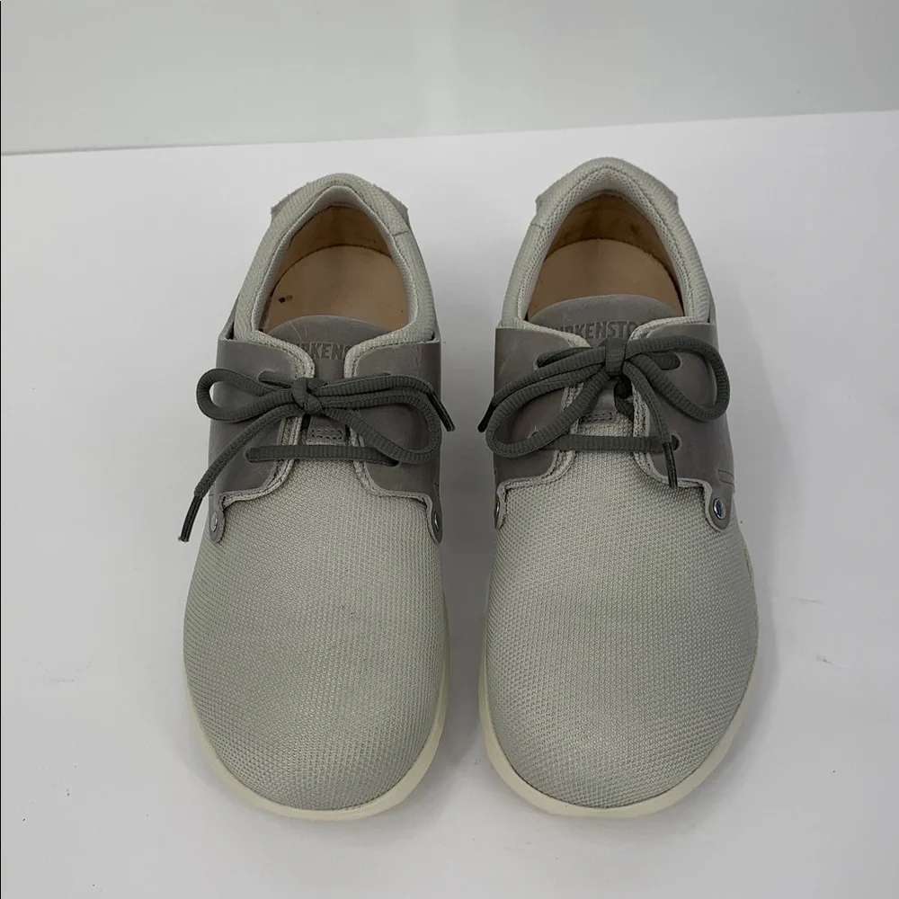 Birkenstock Minot sneaker shoe lace-up comfort gray off white wineb new 38 7